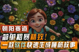 利用一款软件5分钟一条爆款睡筋故事,简单粗暴精致!小白月入2w+-KJ分享