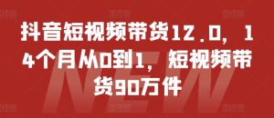 抖音短视频带货12.0,14个月从0到1,短视频带货90万件-KJ分享