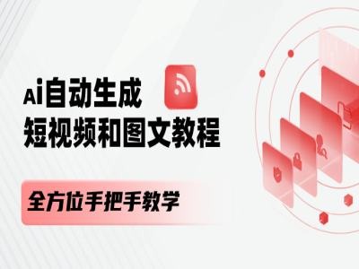AI自动生成短视频和图文课程，全方位手把手教学-KJ分享