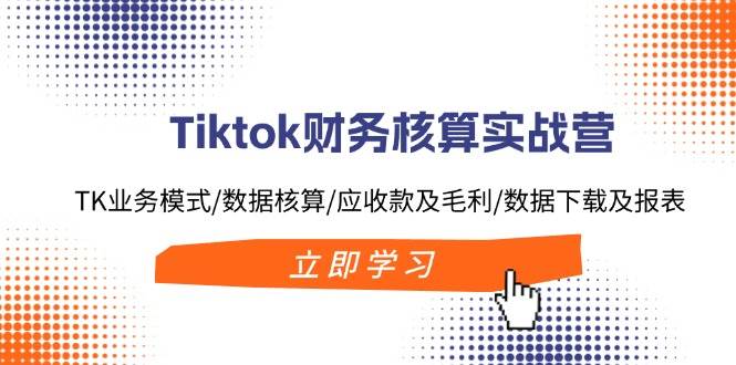 Tiktok财务核算实战营：TK业务模式/数据核算/应收款及毛利/数据下载及报表-KJ分享
