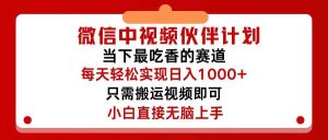微信中视频伙伴计划，仅靠搬运就能轻松实现日入500+，关键操作还简单，…-KJ分享