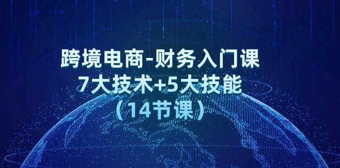 跨境电商-财务入门课：7大技术+5大技能（14节课）-KJ分享