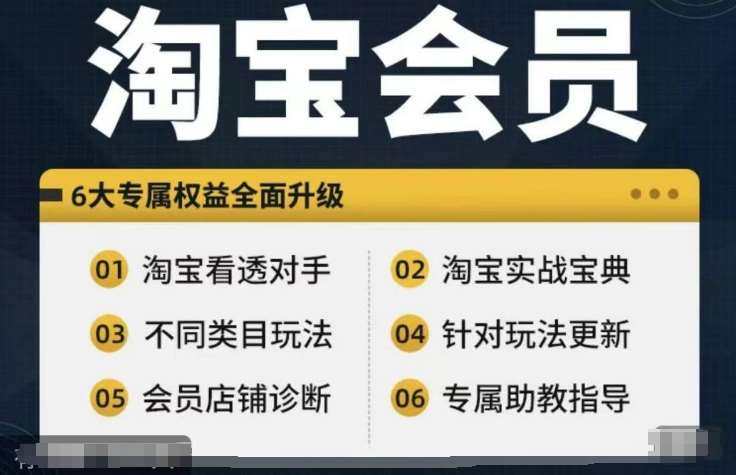 淘宝会员【淘宝所有课程，全面分析对手】，初级到高手全系实战宝典-KJ分享