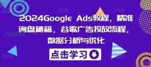 2024Google Ads教程,精准询盘秘籍,谷歌广告投放流程,数据分析与优化-KJ分享