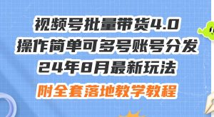 24年8月最新玩法视频号批量带货4.0，操作简单可多号账号分发，附全套落…-KJ分享