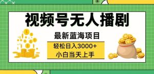 视频号无人播剧，轻松日入3000+，最新蓝海项目，拉爆流量收益，多种变…-KJ分享