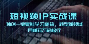 短视频 IP实战课，独创一键复制学习秘籍，转战新领域，月赚五万轻松行-KJ分享