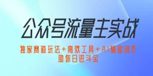 公众号流量主实战:独家赛道玩法+高效工具+AI辅助创作,助你日进斗金-KJ分享