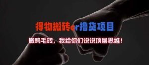 得物搬砖撸货项目?掰下数据，我给你们说说顶层思维【揭秘】-KJ分享