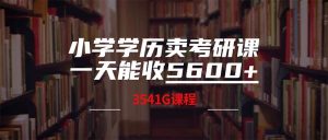 小学学历卖考研课程，一天收5600（附3580G考研合集）-KJ分享