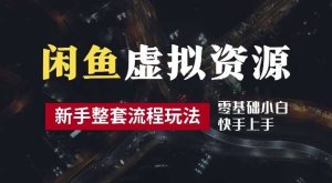 2024最新闲鱼虚拟资源玩法，养号到出单整套流程，多管道收益，每天2小时月收入过万【揭秘】-KJ分享