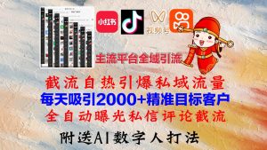 小红书，抖音，视频号，快手主流平台全域引流，截流自热引爆私域流量，…-KJ分享