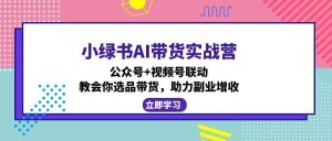 小绿书AI带货实战营:公众号+视频号联动,教会你选品带货,助力副业增收-KJ分享