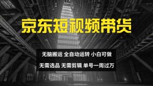京东短视频达人带货，无脑搬运，无需选品，矩阵操作，单号一周过万-KJ分享