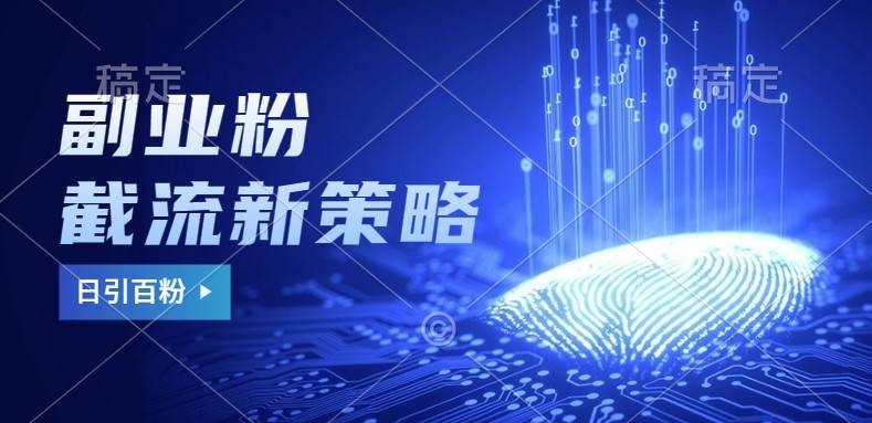 副业粉截流玩法与更新，不废号， 不封号。日引100+-KJ分享