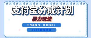 2024最新冷门项目，支付宝视频分成计划，直接粗暴搬运，日入2000+，有手就行！-KJ分享