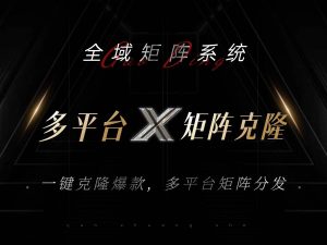 全域矩阵系统，可一键克隆爆款矩阵分发到多个平台！矩阵操作日引流500+！-KJ分享