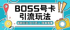 Boss直聘流量卡引流变现玩法，日引200+创业粉-KJ分享