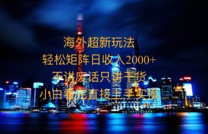2025全新海外暴力玩法，操作简单，小白轻松上手-KJ分享