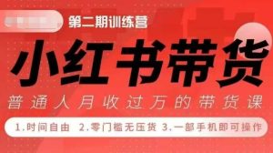 小Red书带货42天训练营 2.0版,宝妈+自由职+上班族+大学生,提高副业收入的大红利项目-KJ分享