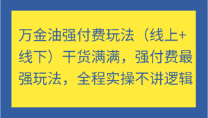 万金油强付费玩法（线上+线下）干货满满，强付费最强玩法，全程实操不讲逻辑（更新）-KJ分享