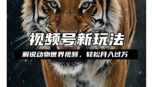 利用动物世界解说视频，赚分成计划收益，轻松月入过W，操作简单-KJ分享