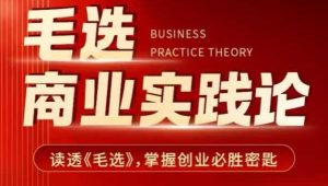 毛选商业实践论，读透《毛选》掌握创业必胜密匙-KJ分享