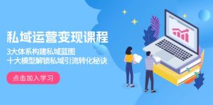 私域运营变现课程，3大体系构建私域蓝图，十大模型解锁私域引流转化秘诀-KJ分享