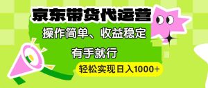 【京东带货代运营】操作简单、收益稳定、有手就行!轻松实现日入1000+-KJ分享