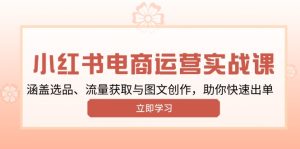 小红书变现运营实战课，涵盖选品、流量获取与图文创作，助你快速出单-KJ分享