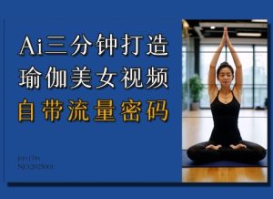 Ai3分钟打造瑜伽美女视频，自带流量密码-KJ分享
