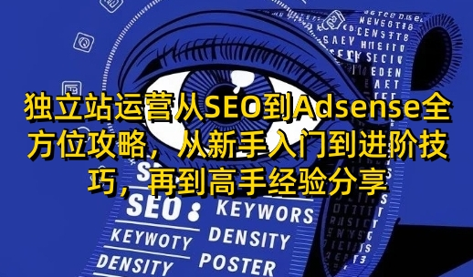 独立站运营从SEO到Adsense全方位攻略，从新手入门到进阶技巧，再到高手经验分享-KJ分享