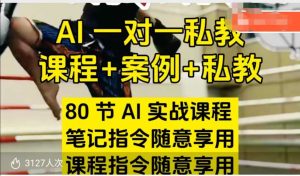 AI指令实战课,课程+案例,80节AI实战课程,笔记指令随意享用,课程指令随意享用-KJ分享