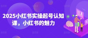 2025小红书实操起号认知课，小红书的魅力-KJ分享