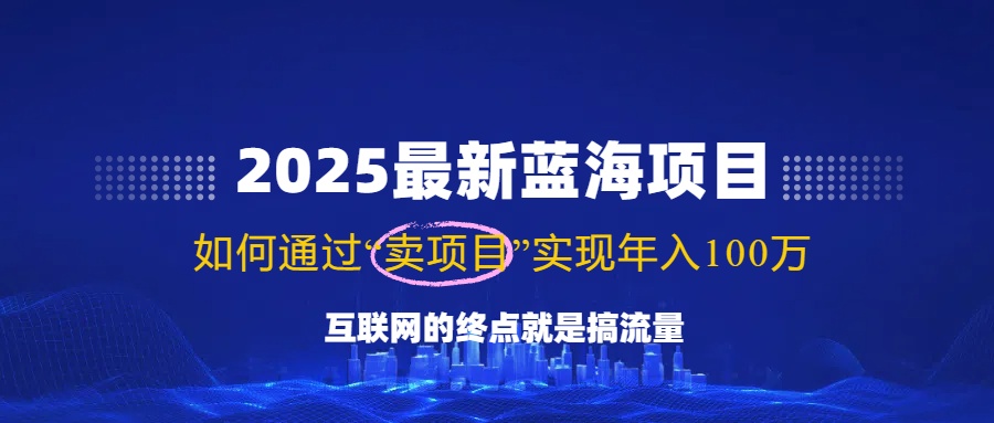 2025最新蓝海项目,零门槛轻松复制,月入10万+,新手也能操作!-KJ分享