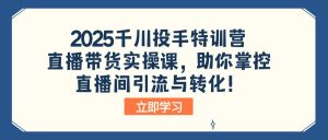 2025千川投手特训营：直播带货实操课，助你掌控直播间引流与转化！-KJ分享