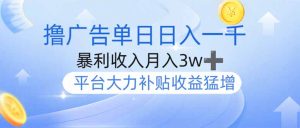 撸广告躺赚,单设备日入1000+,月入3w+,今年最强撸广告上线-KJ分享