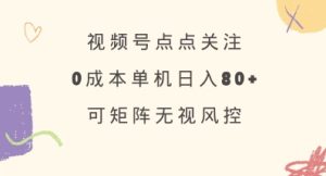 视频号点点关注,0成本单号80+,可矩阵,绿色正规,长期稳定-KJ分享