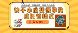 【快手小店代运营】限时托管计划,全程喂饭,单日稳定变现800+-KJ分享