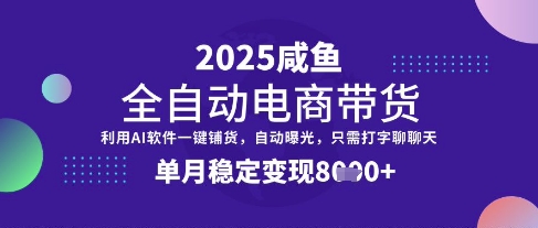 全网首发【闲鱼全自动电商带货】三年磨一剑，一朝露锋芒，单月稳定变现8k+-KJ分享
