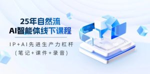 25年自然流AI智能体线下课程，IP+AI先进生产力杠杆(笔记+课件+录音)-KJ分享