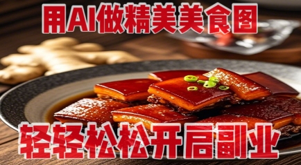 用AI做精美美食图，无需专业设备拍摄，轻轻松松开启副业-KJ分享