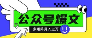 使用DeepSeek十分钟写100篇公众号爆文，多账号矩阵操作轻松月入过W-KJ分享