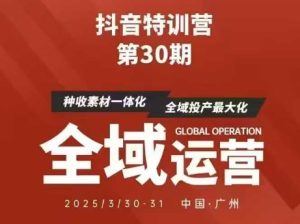 抖音特训营第30期线下培训资料，没有录音视频，正版整理的脑图资料及学员总结核心点-KJ分享