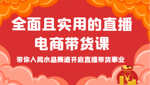 全面且实用的直播电商带货课，带你入局水晶赛道开启直播带货事业-KJ分享