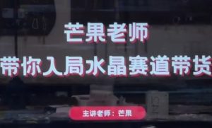 芒果老师·带你入局水晶赛道带货，助你开启水晶直播带货事业-KJ分享