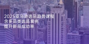 2025亚马逊选品趋势课程,含多品类选品案例,提升新品成功率-KJ分享