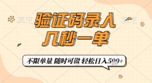 验证码录入，几秒钟一单，只需一部手机即可开始，随时随地可做，每天5张+-KJ分享