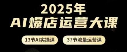 2025年AI爆店运营大课，13节AI实操课+37节流量运营课-KJ分享