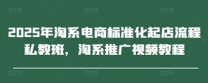 2025年淘系电商标准化起店流程私教班，淘系推广视频教程-KJ分享